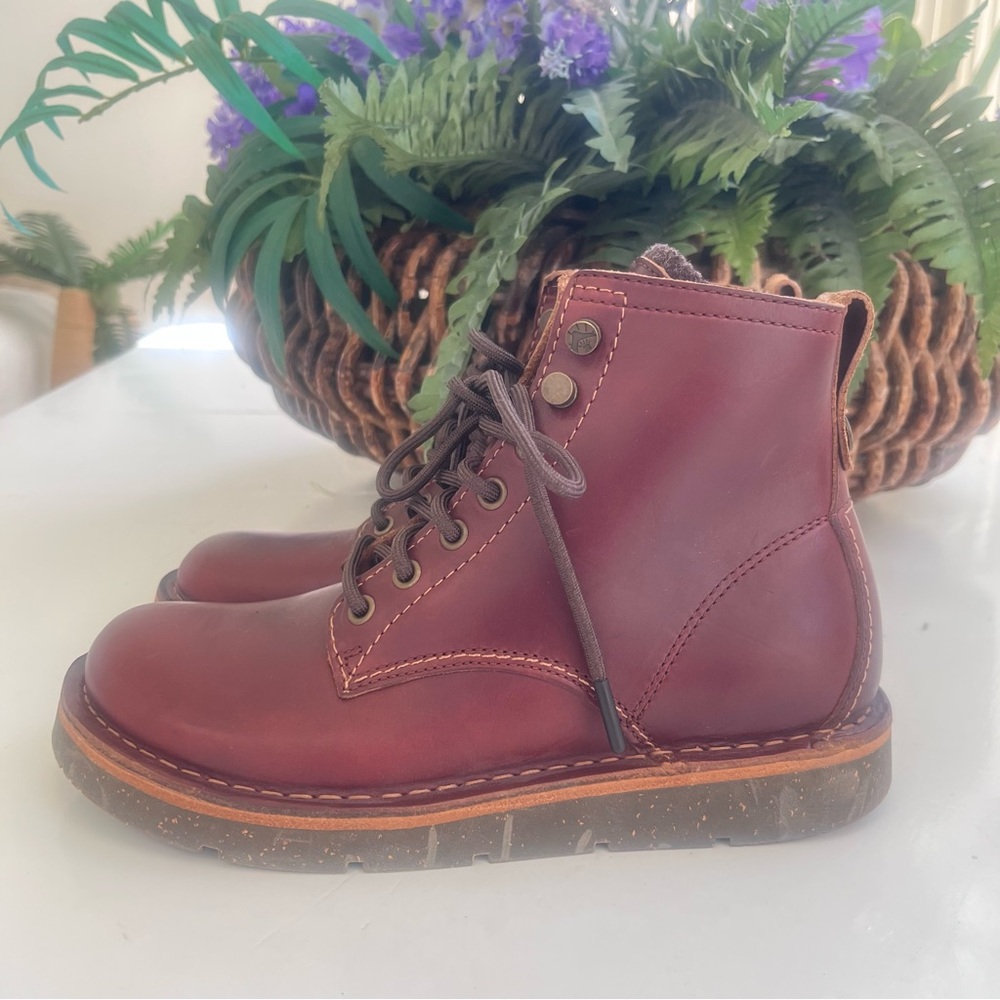 Birkenstock NWOB BIRMINGHAM LACE ankle Boots Brown Oiled Horween Leather L8 M6